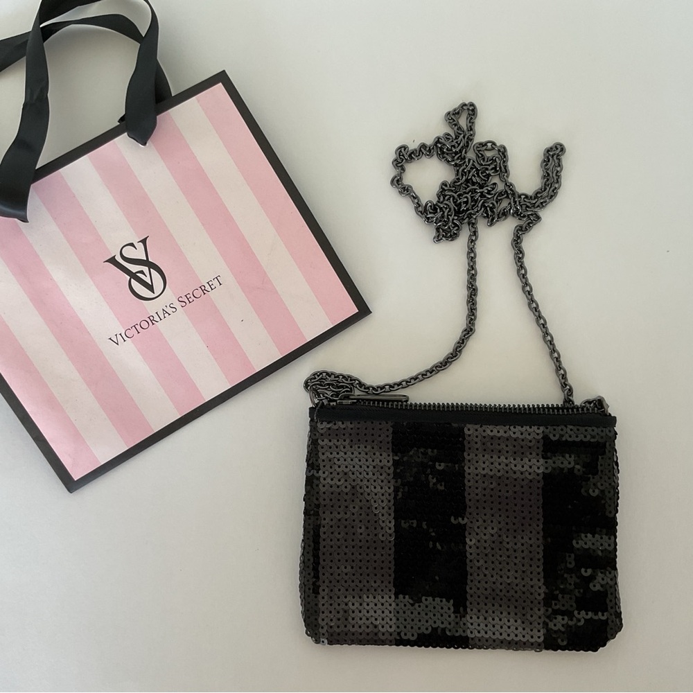Victoria's Secret PINK Black Sequin Bag Holiday 2009